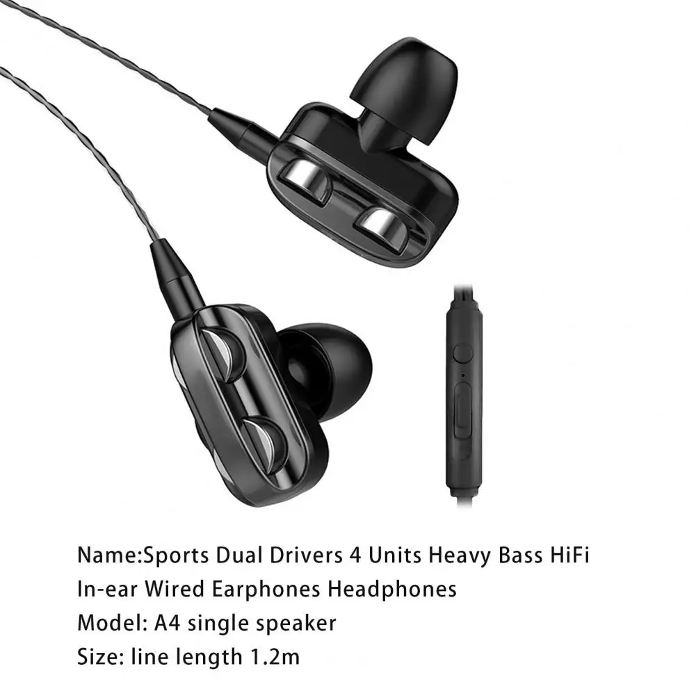 

2021 New Wired Earphone Electroplating Bass Stereo In-ear Earphones with Mic Handsfree Call Phone Earphone for Android iOS