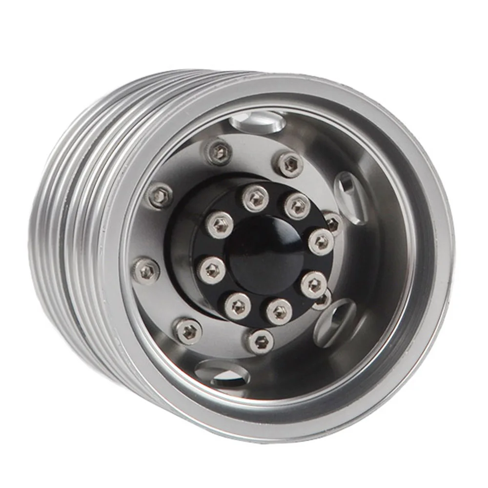 

2pcs Alloy Rear Wheel Rims Hub for 1:14 Tamiya Trailer Tractor Truck RC Car Parts