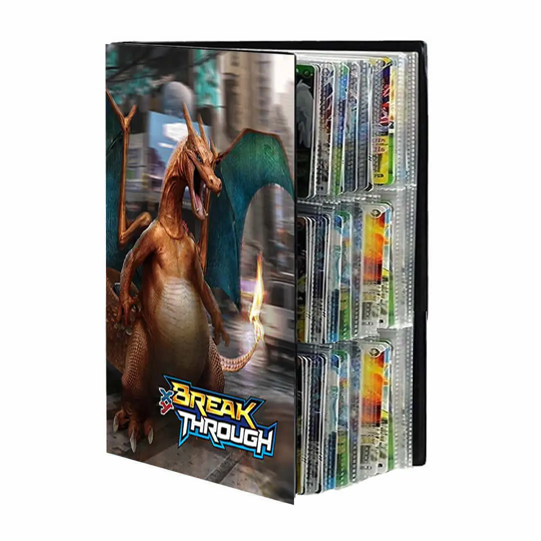 

9 Pocket Pokemon Album Book 432 Anime Charizard Card Collection Holder Playing Game Map Pokémon Binder Folder List Kid Toy Gift