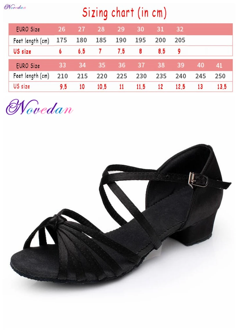 Style 16 Check size Скидка; Новинка; ; Детская бальное танго сальса для девочек; обувь для латинских танцев; атласная кубинская обувь на низком каблуке; 17 цветов - Цвет: Style 16 Check size