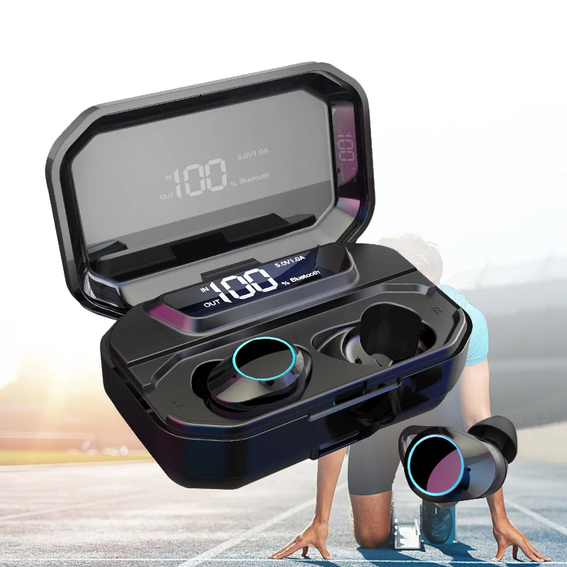 TWS спортивные Bluetooth наушники 9D стерео беспроводные Twin IPX7 водонепроницаемые 3300 мАч