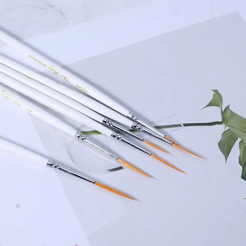 

6Pcs Round Brush Hook Line Pen Artist Nylon Hair Paint Set Draw Painting Craft Dropshipping