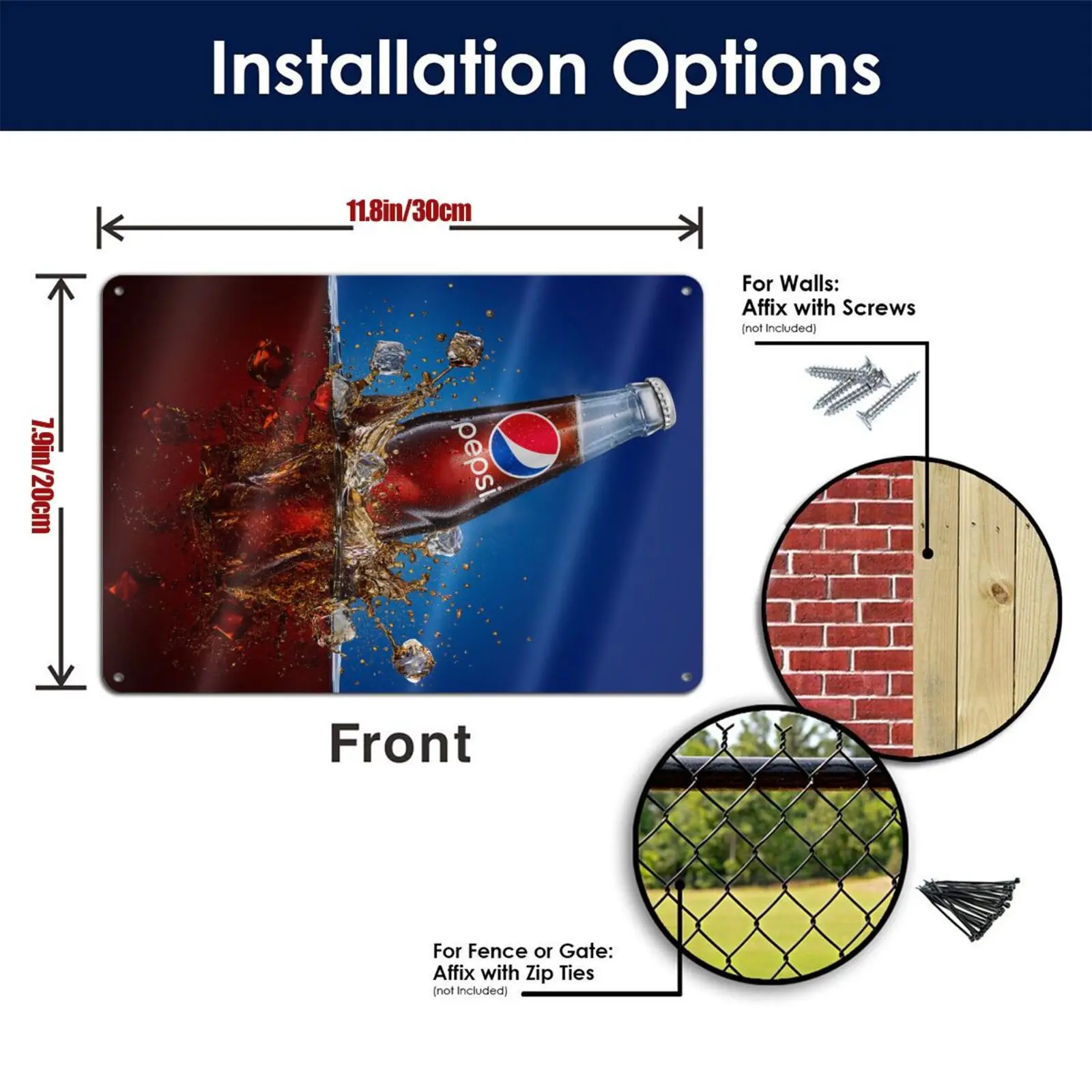 

Pepsi Wall Metal Poster Retro Plaque Warning Tin Sign Iron Painting Decoration Hanging Crafts Bar Pub Home Alihause Decor