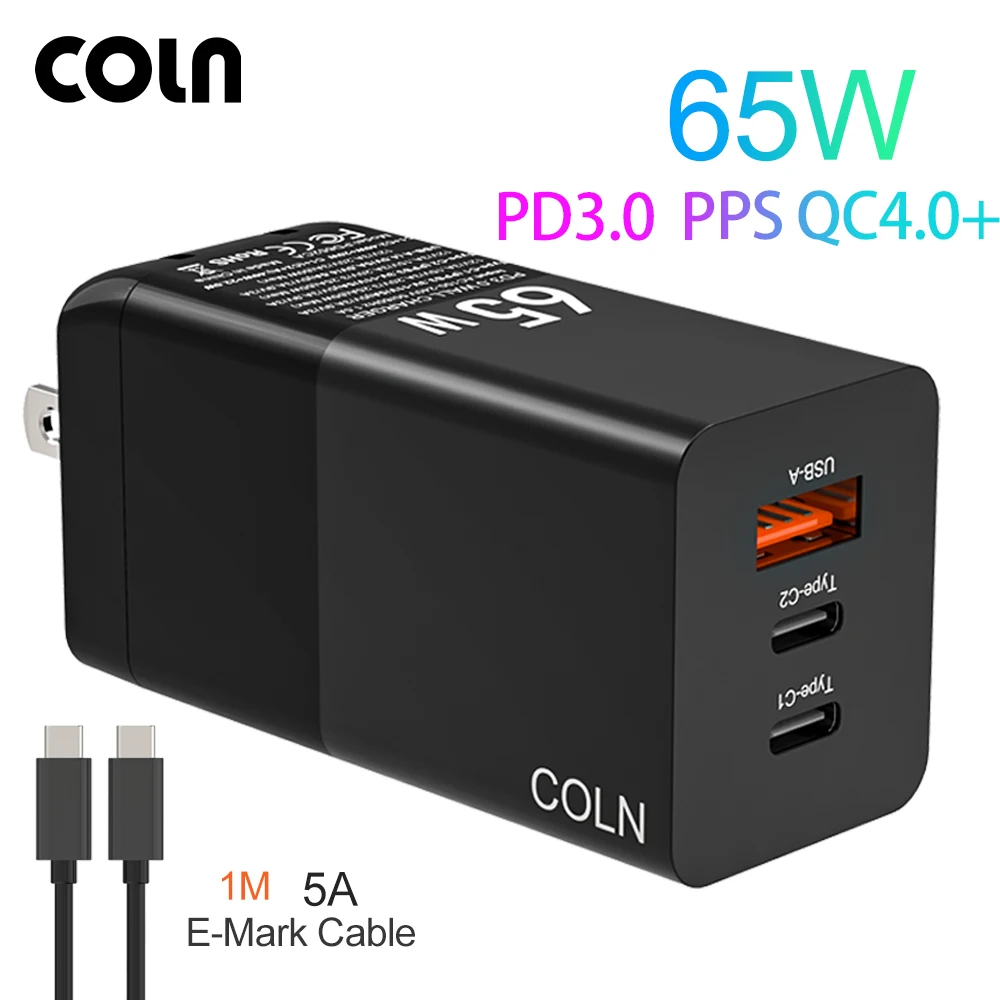 

USB Charger PD 65W GaN Fast Wall Chargers phone Adapters Type C Mobile Adaptador for iPhone 12 Macbook Pro SamsungS20 Xiaomi