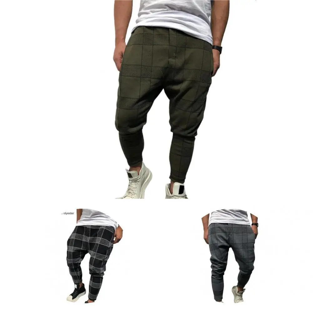 

Simple Sweatpants Tight Ankles Simple Fashion Plaid Sweatpants Pants Harem Pants
