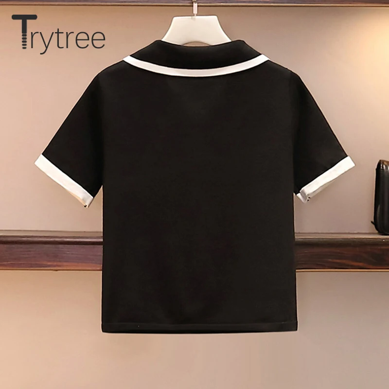 Trytree/летние женские комплекты из двух предметов повседневные однобортные