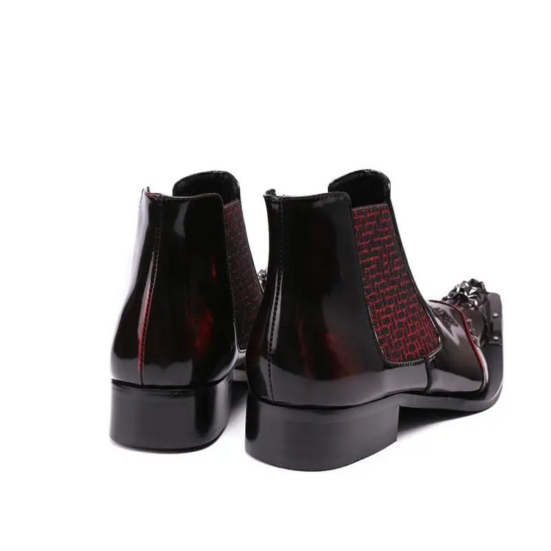 Мужские классические ботинки челси из натуральной кожи с острым носком | Обувь