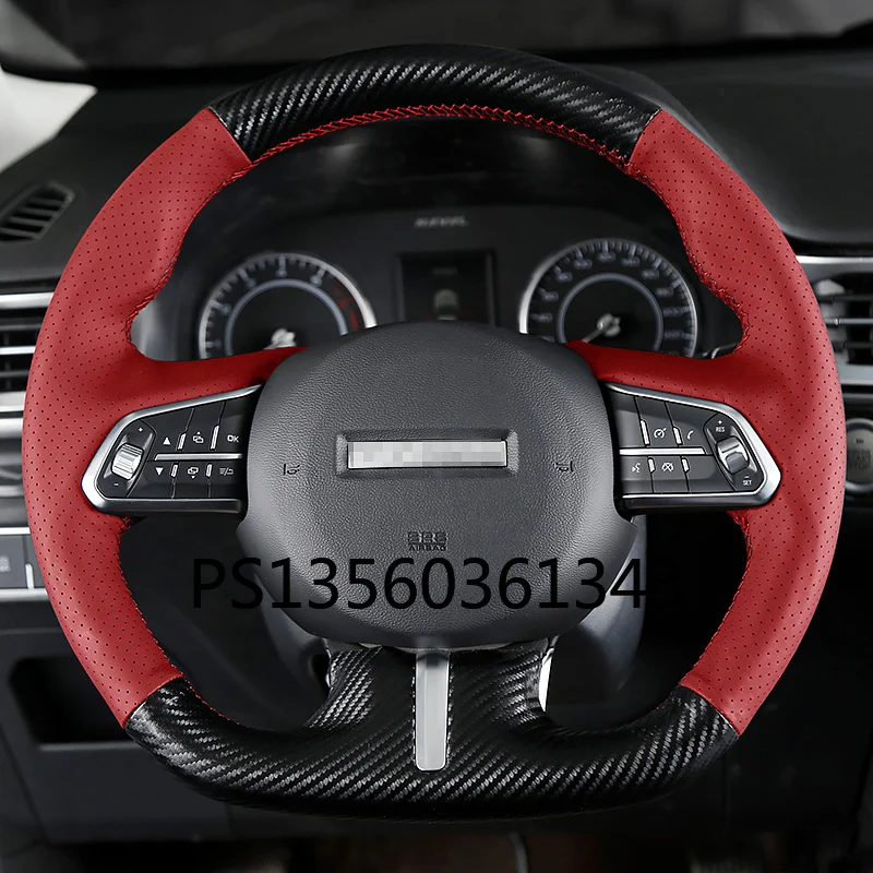 

DIY hand-sewn steering wheel cover fit for Great Wall WEY VV5 VV7 VV6 P8 VV7 GT Tank 300 leather suede grip cover