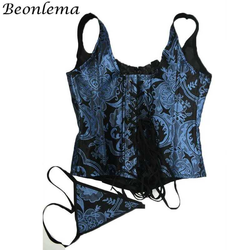 Beonlema, синий, черный, стимпанк, корсет, топ, для женщин, овербюст, бюстье, готическая одежда, стальная кость, винтажные корсеты, сексуальная готическая одежда