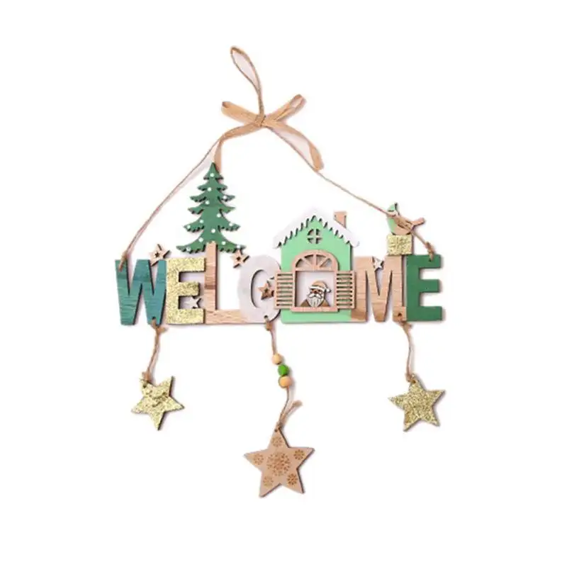 Рождественская елка Деревянные Колокольчики подвесные украшения