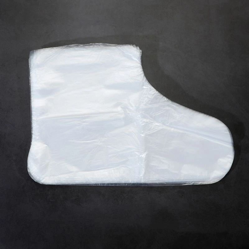 

ASDS-100Pcs/Pack Disposable Plastic Foot Covers Transparent Shoes Cover Paraffin Bath WaxSpa Therapy Bags Liner Booties