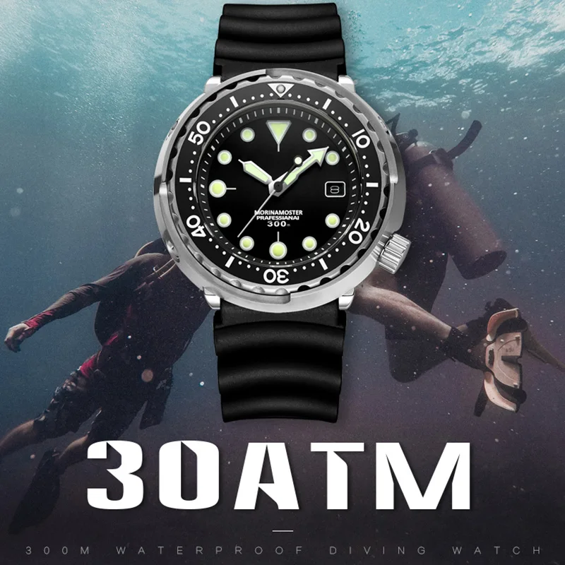 Лидирующий Бренд Rolexable 300 м водонепроницаемые мужские часы для дайвинга