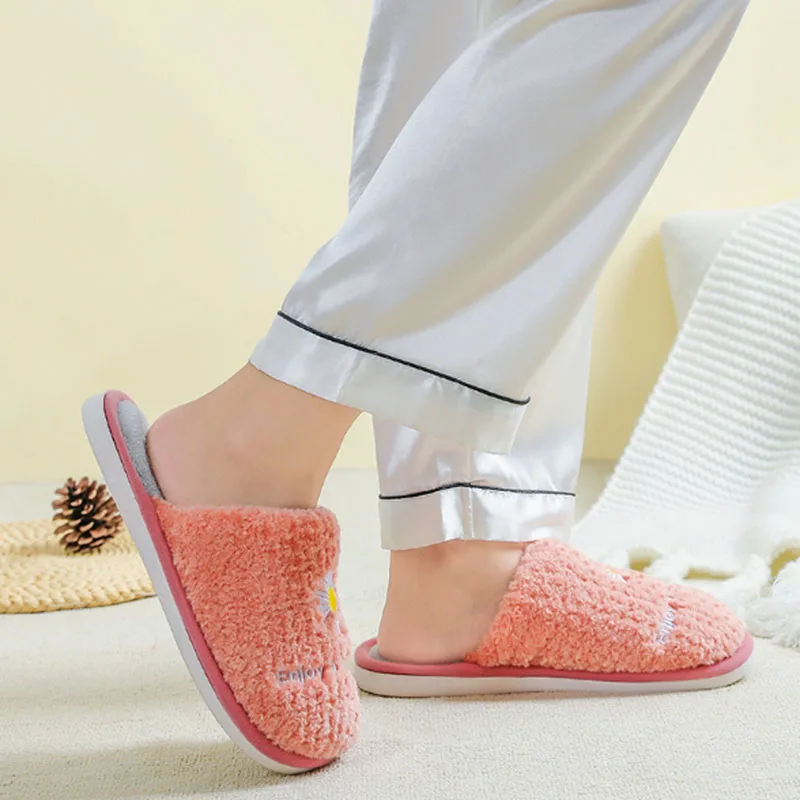 

Women's cotton slippers women's autumn and winter indoor soft soled antiskid slippers lovers' warm slippers men's slippers