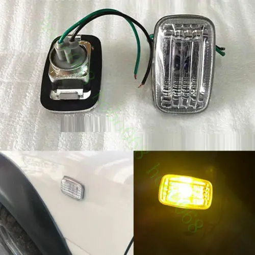 

For Land Cruiser LC80 LC90 LC100 3400 4500 4700 Car LH&RH Leaf Plate Lamp LED 2pcs
