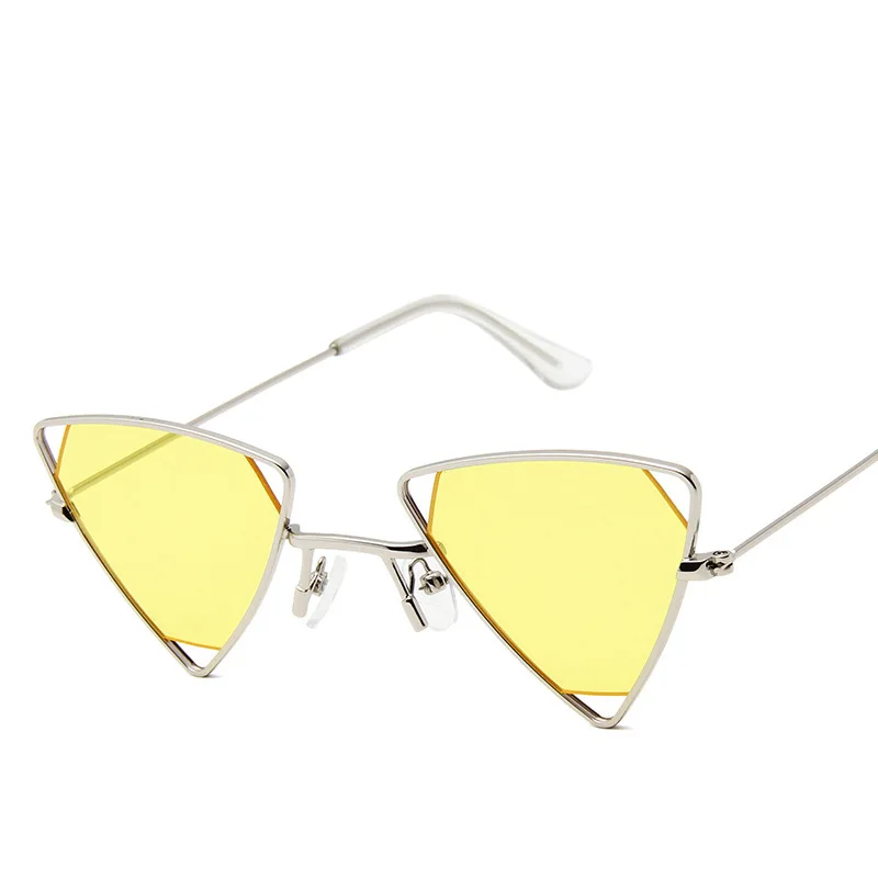 Модные солнцезащитные очки в маленькой оправе модные Треугольные металлические