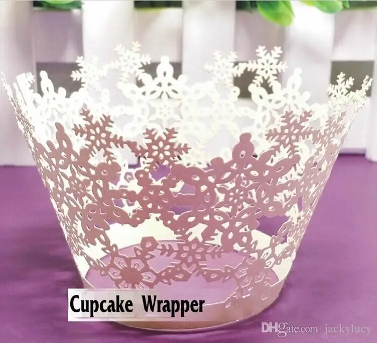 Лазерная вырезка снежинок для выпечки капкейков подкладки торта инструменты