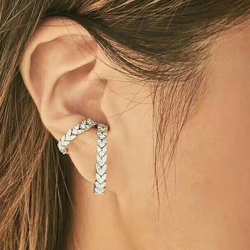 Серьги-клипсы MeiBaPJ из 100% настоящего серебра 925 пробы для женщин изящные украшения