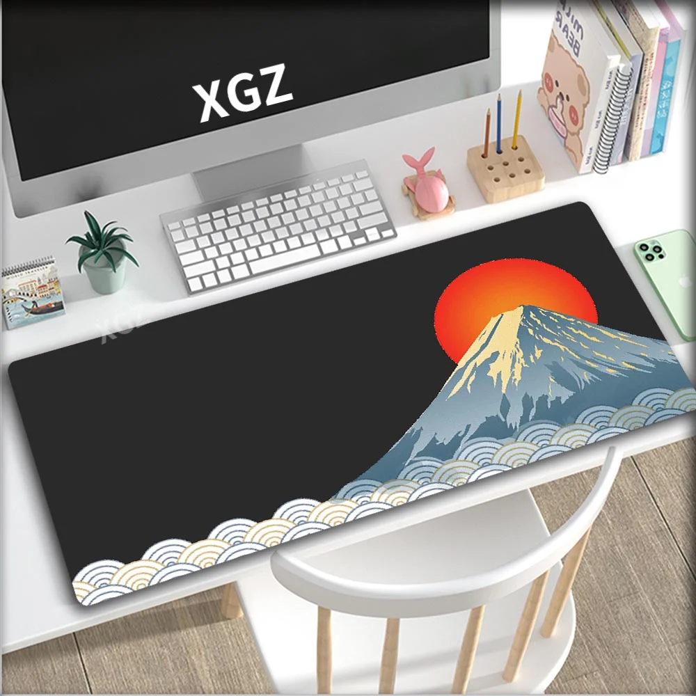 

XGZ Japanese Art Fuji Mountain Sunrise Gaming Mouse Pad Laptop Gamer PC Desktop Keyboard Gaming Accessories Anime Mouse Pad Desk