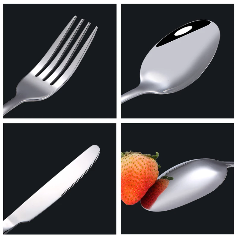 Mobuta Набор столовых приборов из нержавеющей стали комплект 24 предметов нож вилка