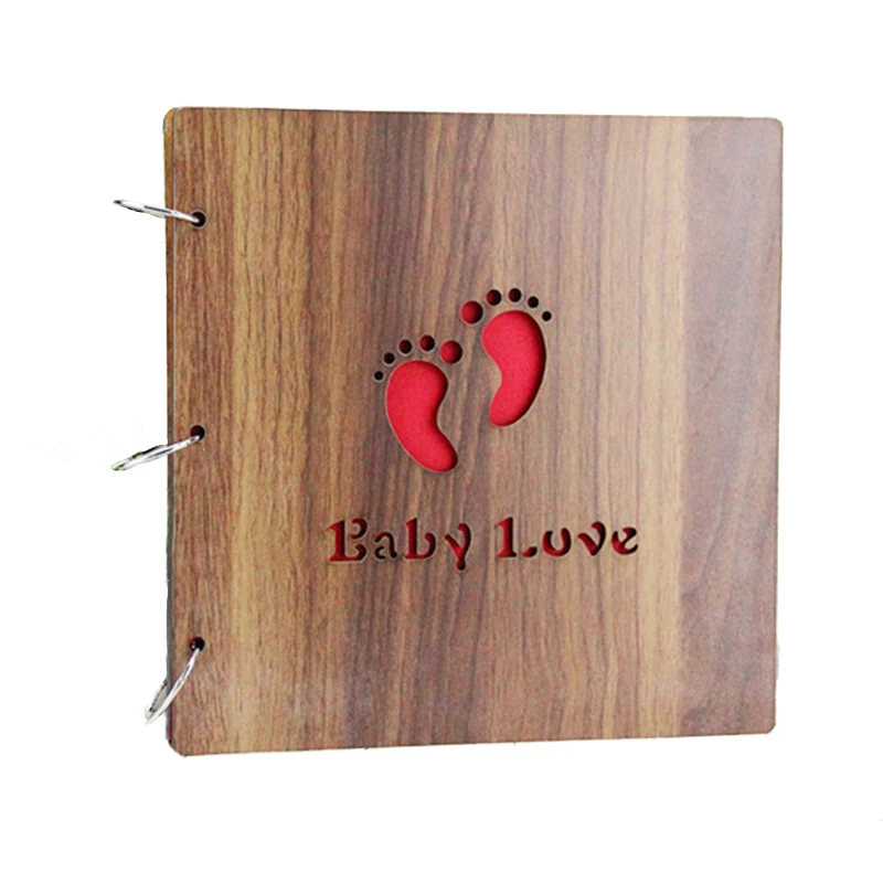Фотоальбомы 8 дюймов горячее красное дерево обложки альбомы ручной работы