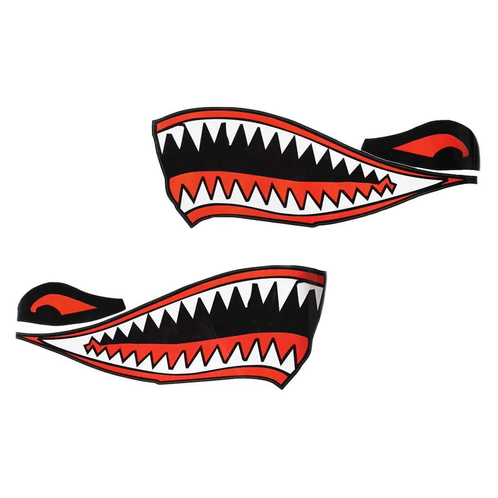 

4 Pieces Skeleton Fish Bones With Shark Mouth Teeth Boat Canoe Kayak Decals