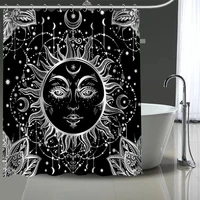 custom sun god mandala shower curtains diy bathroom curtain fabric washable polyester for bathtub art decor