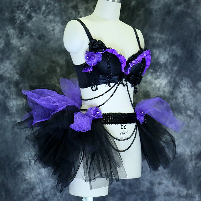 Светодиодный светящийся тканевый балетный костюм платье для диджея клуба