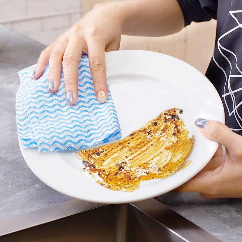 Ткань для чистки кухни Нетканая ткань прочная впитывающая многофункциональная