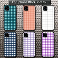 lattice colorful phone case for iphone etui 11 12 pro se 20 max xr xs x 7 8 6s plus mini fundas coque cover