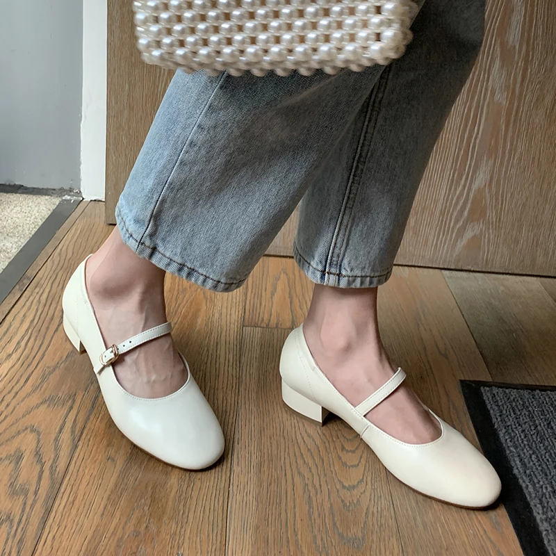 

2021 высококачественные индивидуальные однотонные туфли из воловьей кожи первого слоя с круглым носком для ранней осени