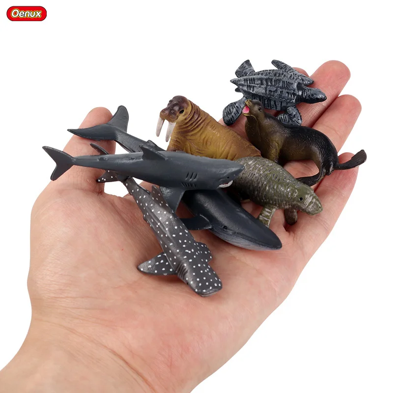 Oenux животные семья фигурки Sealife черепаха лошадь курица насекомое Tadpole муравей