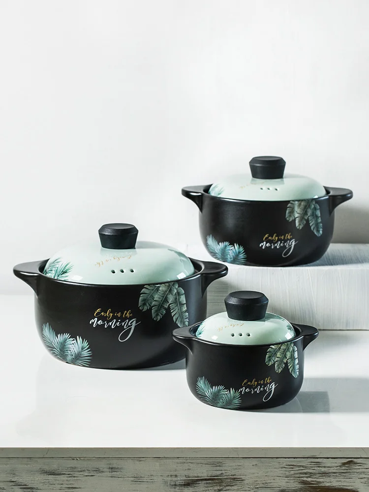 Керамическая кастрюля тушеная домашняя газовая жаростойкая для супа риса