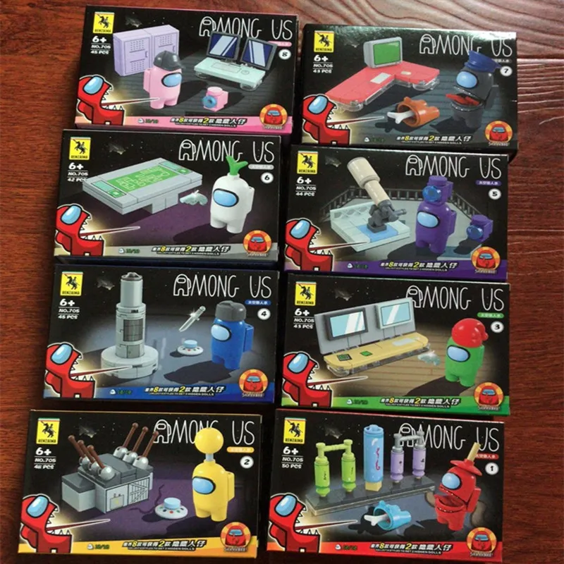 

Game Series Amonges Us Space Alien Figures Model Building Blocks Bricks Action Figure Kids Toys Children Gift Xmas