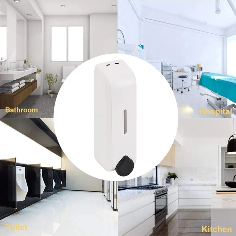 

Hand Press Soap Dispenser Clear Liquid Lotion Storage Bathroom Soap Dispenser Wall Mounted Shampoo Container