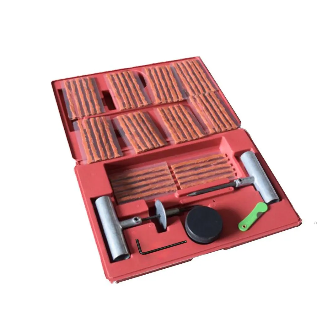 

57Pc HeavyDuty Tire Repair Kit Flat Tire Puncture Repair Car Truck RV Motorcycle Tire Repair