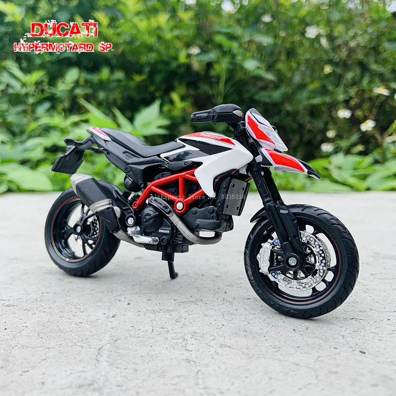 Оригинальная Авторизованная модель мотоцикла Maisto Ducati Hypermotard SP 1:18 16 стилей