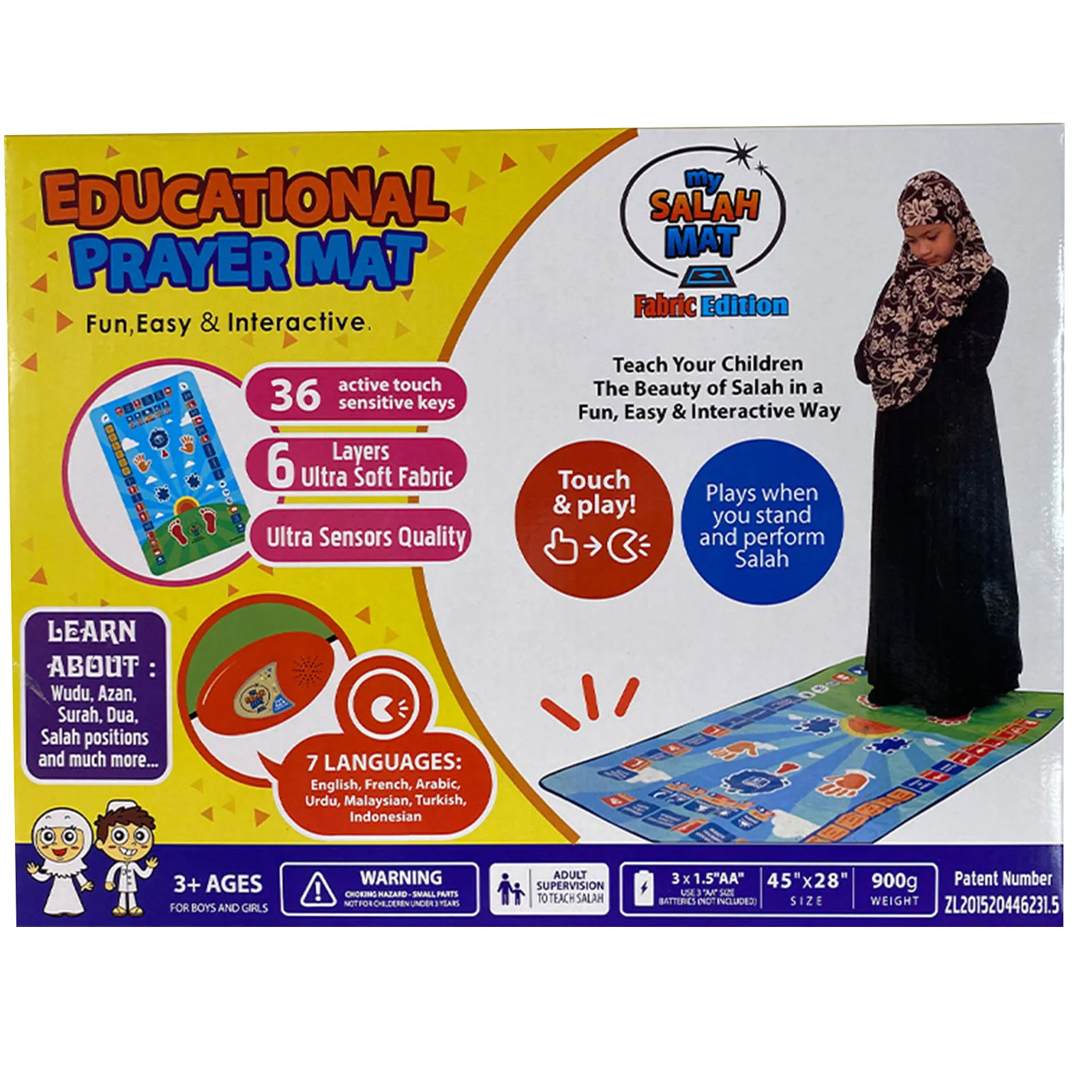 

New Arrival Talking Prayer Mat Children Educational Interactive Rug Salah Muslim Kids Gift Islam Electronic Worship Blanket