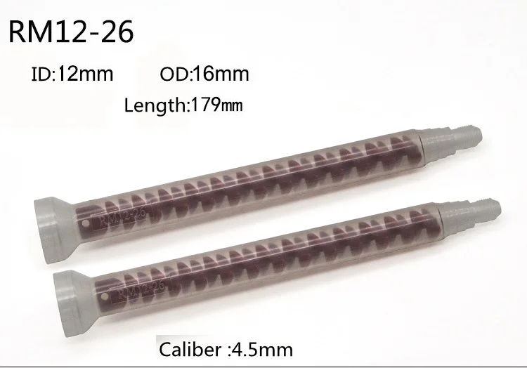 

10PCS/lot red core mixing nozzle RM12-26 bell mouth dynamic mixing tube