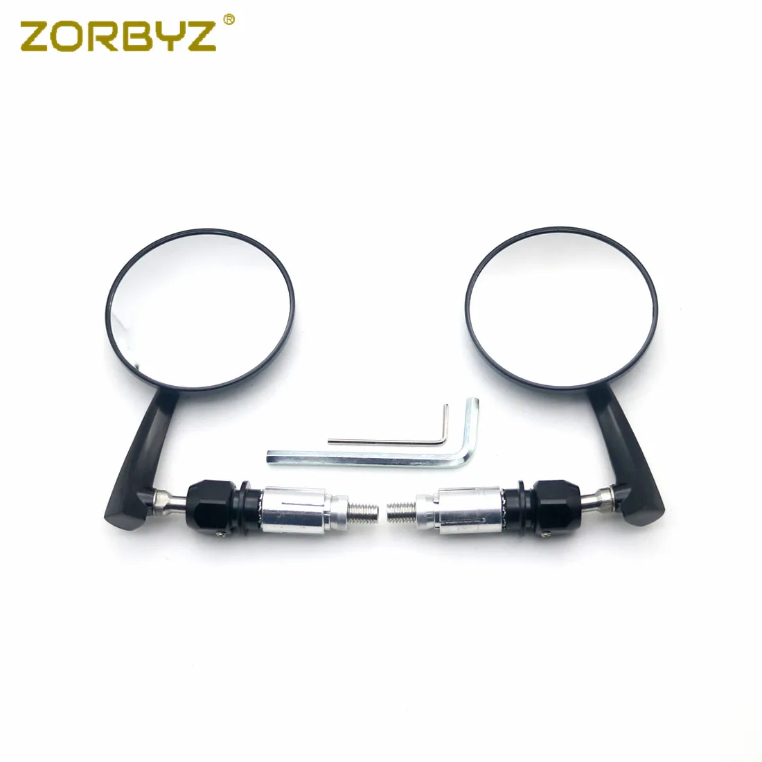ZORBYZ 7/8 &quot22 мм Ретро черная круглая ручка БАР КОНЕЦ ЗАДНЕГО вида боковые зеркала