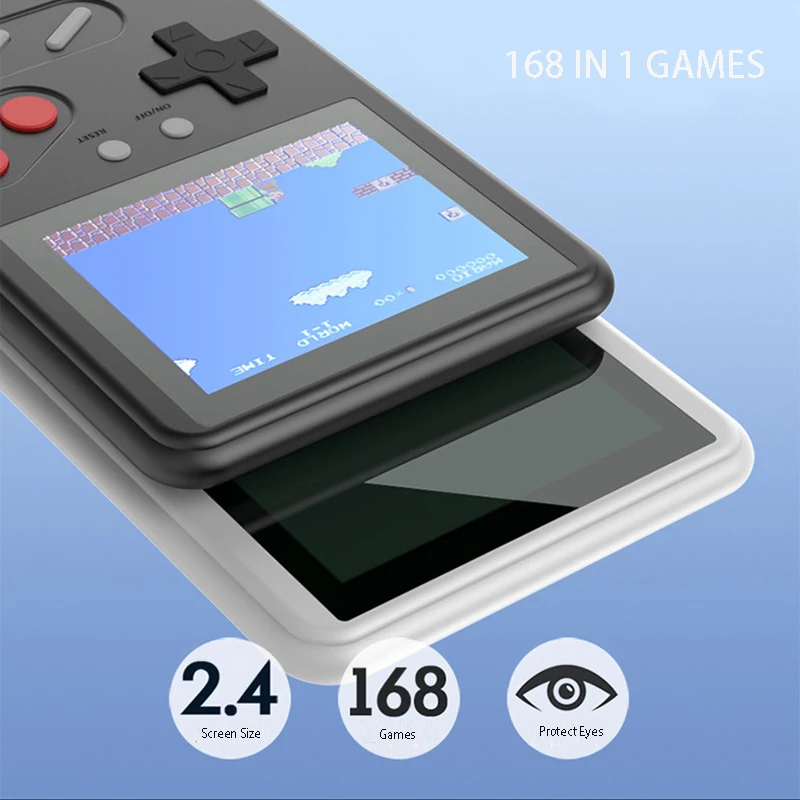 Портативная мини игровая консоль в стиле ретро 2 4 дюйма HD ЖК экран цветной