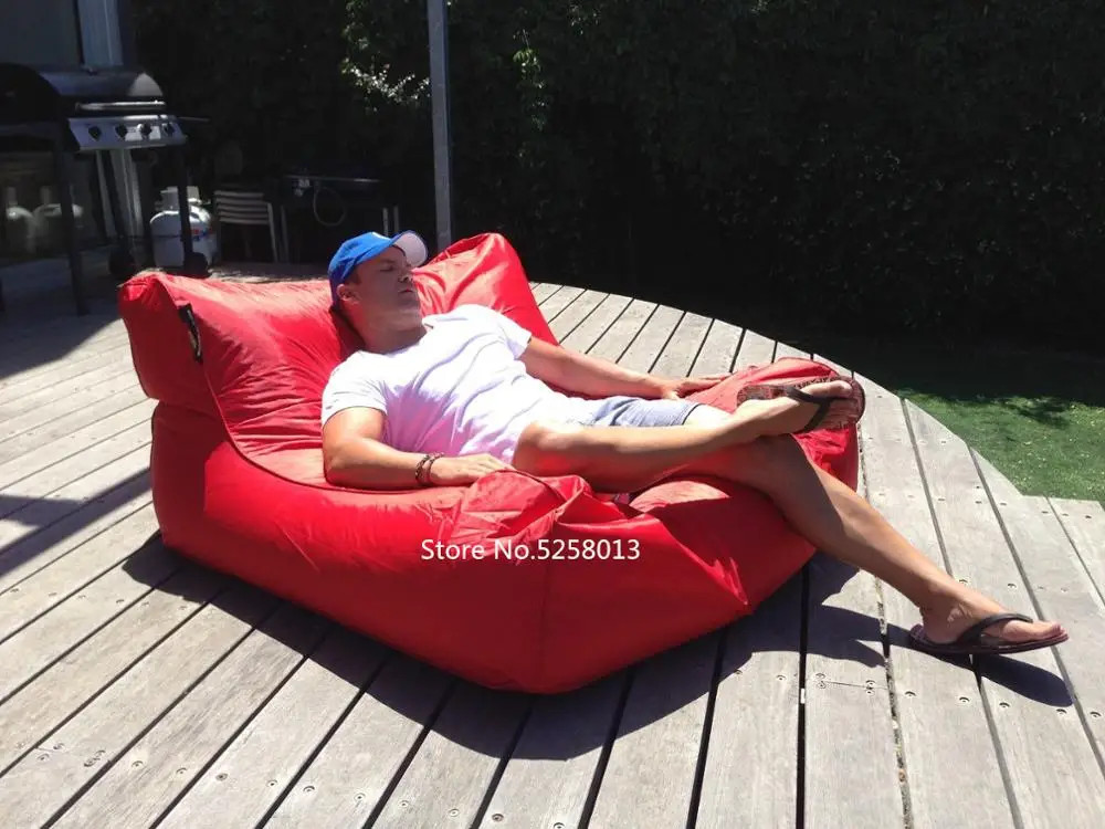 red Очень Большой Плавающий матрац, гигантский бассейн боковые beanbag стул на воде, уличная мебель диван-черный - Цвет: red