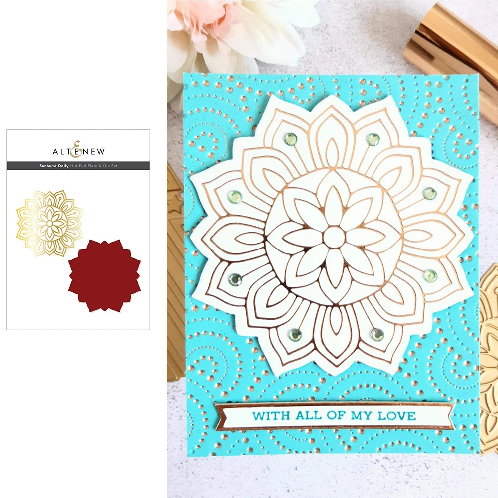 

Sunburst Doily Metal Hot Foil Scrapbook Diary Decoration Handicraft Embossing Template Photo Diy Greeting New Arrival 2021