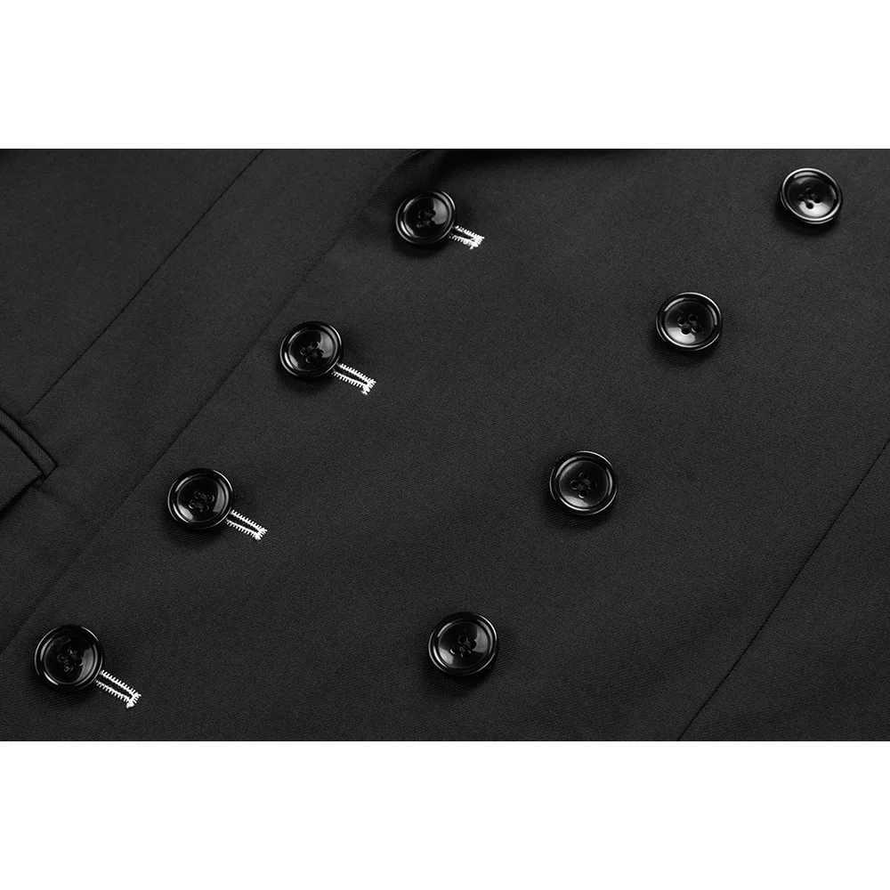 

Black Double Breasted Suits for Men Wedding 2 piece Peaked Lapel Formal Working Groom Tuxedos in stock Man Fashion Clothes 2020