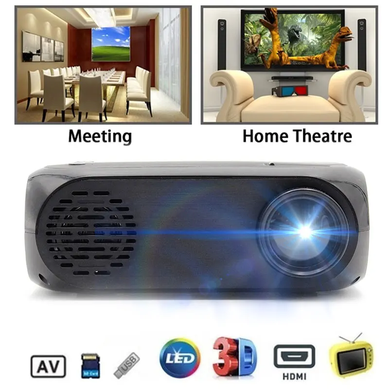 Новый BLJ-111 lcd FHD умный проектор HD 3D 1920*1080P Мини интерфейсы Поддержка USB AV HDMI Кино