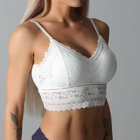new women lace bras top comfortable bralette solid color beauty back underwear sexy vest female add pad wireless bra lingerie