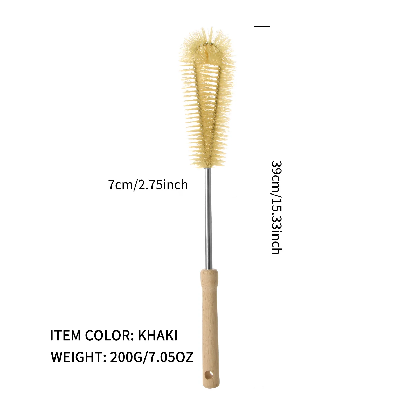 

Infant Milk Bottles Brush Wooden Handle Cleaner Infant Glass Cup Snack Bottle Kitchen Cleaning Tool Hangable Brush Cleaning Cups