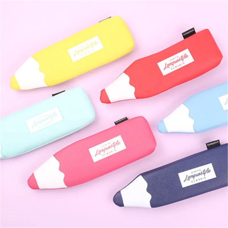 Креативный полиуретановый чехол для карандашей kawaii милые канцелярские