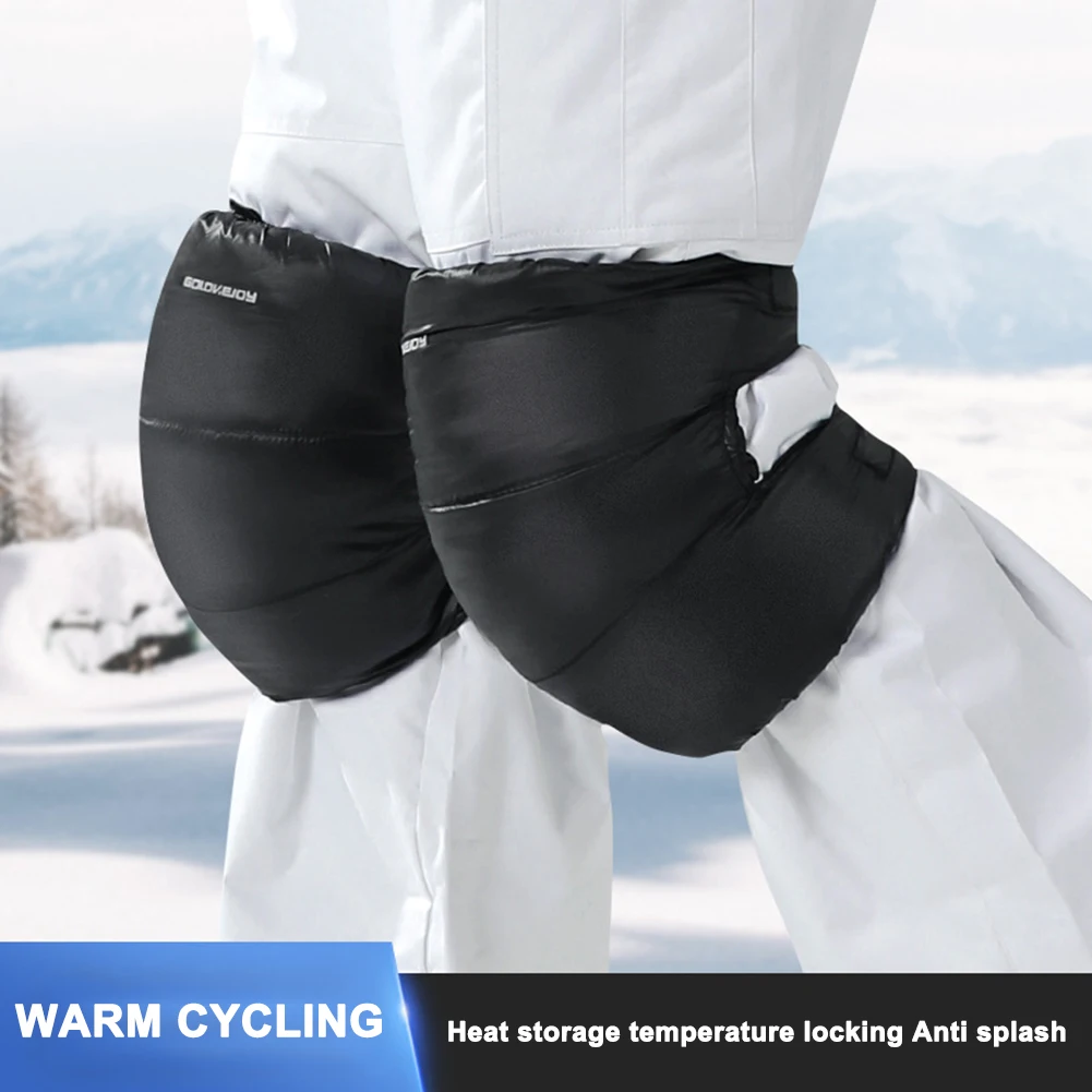 

1 Pair Winter Motorcycle Warm Down Cotton Kneepad Guard Windproof Coldproof Outdoor Riding Waterproof Knee Protective Pads