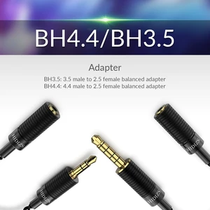 hidizs adapter 4 43 5 male to 2 5 female balanced adapter for of 4 43 5mm interface audio output and 2 5mm interface iem free global shipping