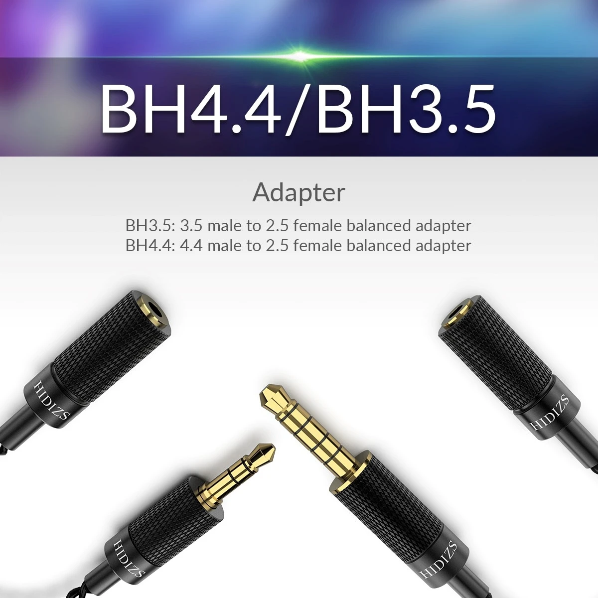 Macho para 2.5 Balanceado para Interface de 4.4 3.5mm e Interface de Áudio Hidizs Adaptador Fêmea Iem 2.5mm 4.4 – 3.5